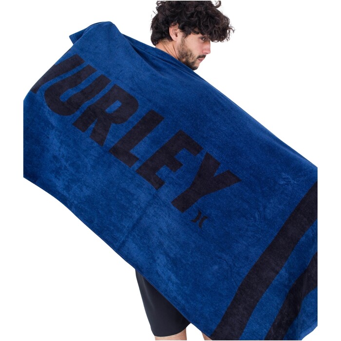 Hurley 2024 Toalla Fastlane 2 Rayas AMAX23Q1FT - Poseidon Blue